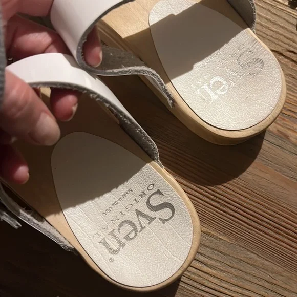 Sven Wooden Leather Sandals Euro 36 - Picture 3 of 8